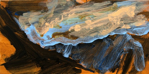 Na Pali, 6" x 12", acrylic on paneled paper, 2014. Na Pali, 6" x 12", acrylic on paneled paper, 2014.